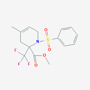 Pyridine-2-carboxylic acid, 1-benzenesulfonyl-4-methyl-2-trifluoromethyl-1,2,3,6-tetrahydro-, methyl ester