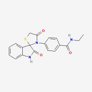 4-{2,4'-Dioxo-1,2-dihydrospiro[indole-3,2'-[1,3]thiazolidin]-3'-YL}-N-ethylbenzamide