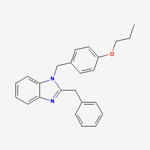 molecular formula C24H24N2O B11503184 1H-Benzoimidazole, 2-benzyl-1-(4-propoxybenzyl)- 