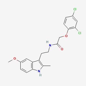 molecular formula C20H20Cl2N2O3 B11503197 2-(2,4-dichlorophenoxy)-N-[2-(5-methoxy-2-methyl-1H-indol-3-yl)ethyl]acetamide 