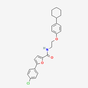 5-(4-chlorophenyl)-N-[2-(4-cyclohexylphenoxy)ethyl]furan-2-carboxamide