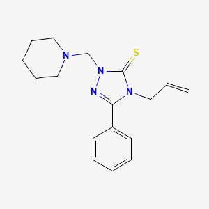 5-phenyl-2-(piperidin-1-ylmethyl)-4-(prop-2-en-1-yl)-2,4-dihydro-3H-1,2,4-triazole-3-thione