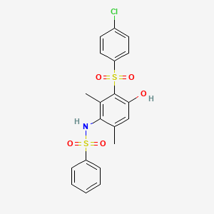 N-{3-[(4-chlorophenyl)sulfonyl]-4-hydroxy-2,6-dimethylphenyl}benzenesulfonamide