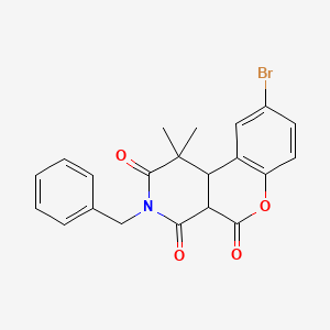 3-benzyl-9-bromo-1,1-dimethyl-4a,10b-dihydro-2H-chromeno[3,4-c]pyridine-2,4,5(1H,3H)-trione