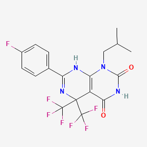 7-(4-fluorophenyl)-1-(2-methylpropyl)-5,5-bis(trifluoromethyl)-5,8-dihydropyrimido[4,5-d]pyrimidine-2,4(1H,3H)-dione