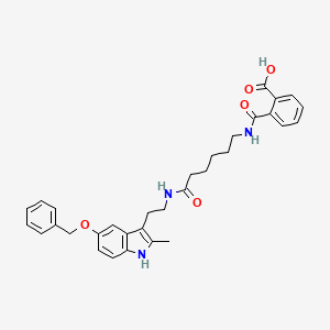 2-{[6-({2-[5-(benzyloxy)-2-methyl-1H-indol-3-yl]ethyl}amino)-6-oxohexyl]carbamoyl}benzoic acid