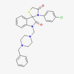 1-[(4-Benzylpiperazin-1-YL)methyl]-3'-(4-chlorophenyl)-1,2-dihydrospiro[indole-3,2'-[1,3]thiazolidine]-2,4'-dione