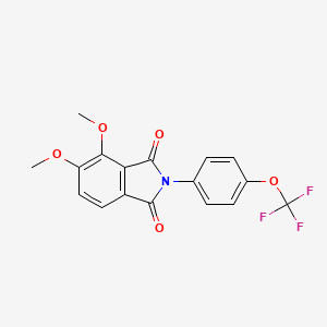 molecular formula C17H12F3NO5 B11503320 4,5-dimethoxy-2-[4-(trifluoromethoxy)phenyl]-1H-isoindole-1,3(2H)-dione 