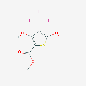 molecular formula C8H7F3O4S B11503329 Methyl 3-hydroxy-5-methoxy-4-(trifluoromethyl)thiophene-2-carboxylate 