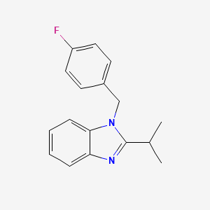 molecular formula C17H17FN2 B11503337 1-(4-fluorobenzyl)-2-isopropyl-1H-benzo[d]imidazole 