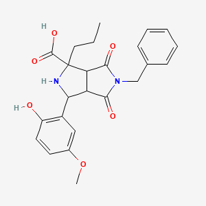 5-Benzyl-3-(2-hydroxy-5-methoxyphenyl)-4,6-dioxo-1-propyloctahydropyrrolo[3,4-c]pyrrole-1-carboxylic acid