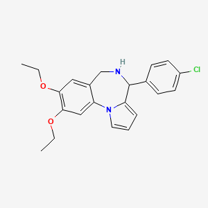 4-(4-chlorophenyl)-8,9-diethoxy-5,6-dihydro-4H-pyrrolo[1,2-a][1,4]benzodiazepine