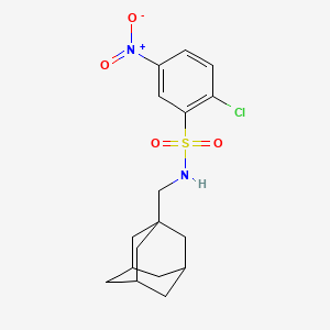 molecular formula C17H21ClN2O4S B11503426 Benzenesulfonamide, N-adamantan-1-ylmethyl-2-chloro-5-nitro- 