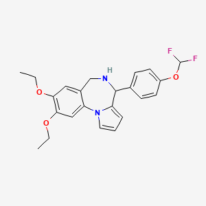 4-[4-(difluoromethoxy)phenyl]-8,9-diethoxy-5,6-dihydro-4H-pyrrolo[1,2-a][1,4]benzodiazepine