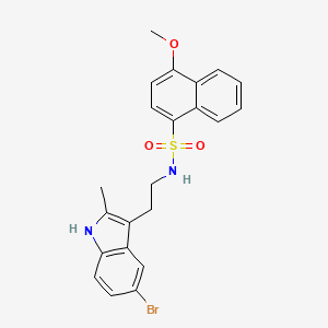 N-[2-(5-bromo-2-methyl-1H-indol-3-yl)ethyl]-4-methoxynaphthalene-1-sulfonamide