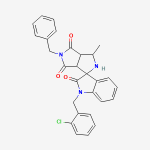 molecular formula C28H24ClN3O3 B11503449 5'-benzyl-1-(2-chlorobenzyl)-3'-methyl-3a',6a'-dihydro-2'H-spiro[indole-3,1'-pyrrolo[3,4-c]pyrrole]-2,4',6'(1H,3'H,5'H)-trione 