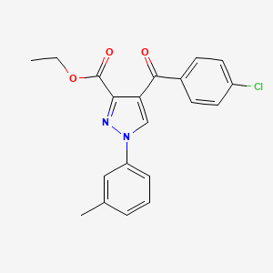 ethyl 4-(4-chlorobenzoyl)-1-(3-methylphenyl)-1H-pyrazole-3-carboxylate