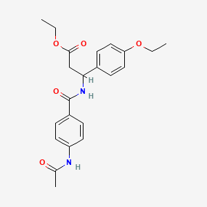 Ethyl 3-({[4-(acetylamino)phenyl]carbonyl}amino)-3-(4-ethoxyphenyl)propanoate