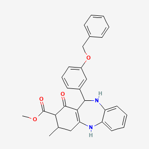 methyl 11-[3-(benzyloxy)phenyl]-3-methyl-1-oxo-2,3,4,5,10,11-hexahydro-1H-dibenzo[b,e][1,4]diazepine-2-carboxylate