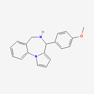 molecular formula C19H18N2O B11503508 4-(4-methoxyphenyl)-5,6-dihydro-4H-pyrrolo[1,2-a][1,4]benzodiazepine 