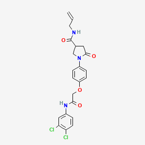 1-(4-{2-[(3,4-dichlorophenyl)amino]-2-oxoethoxy}phenyl)-5-oxo-N-(prop-2-en-1-yl)pyrrolidine-3-carboxamide