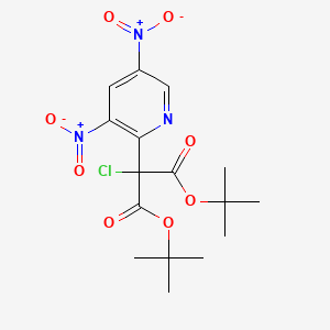 Di-tert-butyl chloro(3,5-dinitropyridin-2-yl)propanedioate