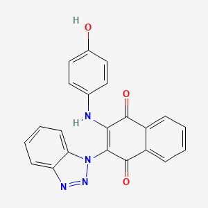 2-(1H-1,2,3-benzotriazol-1-yl)-3-(4-hydroxyanilino)naphthoquinone