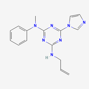 6-(1H-imidazol-1-yl)-N-methyl-N-phenyl-N'-(prop-2-en-1-yl)-1,3,5-triazine-2,4-diamine