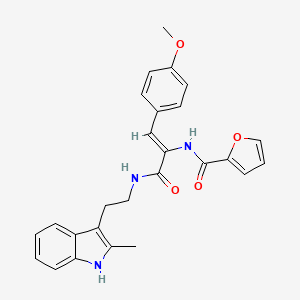 N-[(1Z)-1-(4-methoxyphenyl)-3-{[2-(2-methyl-1H-indol-3-yl)ethyl]amino}-3-oxoprop-1-en-2-yl]furan-2-carboxamide