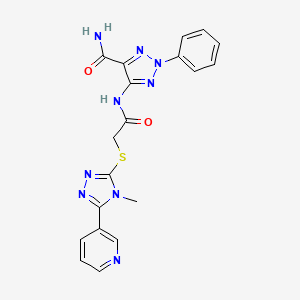 5-[({[4-methyl-5-(pyridin-3-yl)-4H-1,2,4-triazol-3-yl]sulfanyl}acetyl)amino]-2-phenyl-2H-1,2,3-triazole-4-carboxamide