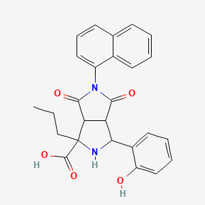 3-(2-Hydroxyphenyl)-5-(naphthalen-1-yl)-4,6-dioxo-1-propyloctahydropyrrolo[3,4-c]pyrrole-1-carboxylic acid