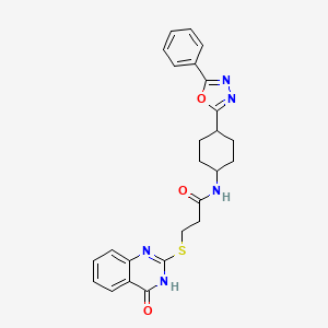 3-[(4-Oxo-3,4-Dihydroquinazolin-2-Yl)sulfanyl]-N-[trans-4-(5-Phenyl-1,3,4-Oxadiazol-2-Yl)cyclohexyl]propanamide
