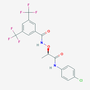 (R)-N-((1-((4-chlorophenyl)amino)-1-oxopropan-2-yl)oxy)-3,5-bis(trifluoromethyl)benzamide