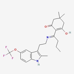 5,5-dimethyl-2-[1-({2-[2-methyl-5-(trifluoromethoxy)-1H-indol-3-yl]ethyl}amino)butylidene]cyclohexane-1,3-dione