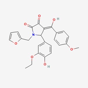 5-(3-ethoxy-4-hydroxyphenyl)-1-(furan-2-ylmethyl)-3-hydroxy-4-[(4-methoxyphenyl)carbonyl]-1,5-dihydro-2H-pyrrol-2-one