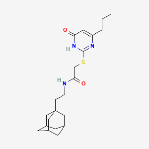 molecular formula C21H31N3O2S B11503831 N-(2-Adamantan-1-yl-ethyl)-2-(4-hydroxy-6-propyl-pyrimidin-2-ylsulfanyl)-acetamide 