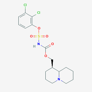 molecular formula C17H22Cl2N2O5S B11503842 (1R)-octahydro-2H-quinolizin-1-ylmethyl (2,3-dichlorophenoxy)sulfonylcarbamate 