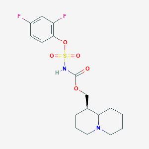 molecular formula C17H22F2N2O5S B11503850 (1R)-octahydro-2H-quinolizin-1-ylmethyl [(2,4-difluorophenoxy)sulfonyl]carbamate 