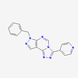 molecular formula C18H13N7 B11503858 7-Benzyl-3-pyridin-4-yl-7H-pyrazolo[4,3-e][1,2,4]triazolo[4,3-c]pyrimidine 