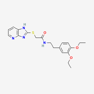 molecular formula C20H24N4O3S B11503865 N-[2-(3,4-diethoxyphenyl)ethyl]-2-(1H-imidazo[4,5-b]pyridin-2-ylsulfanyl)acetamide 