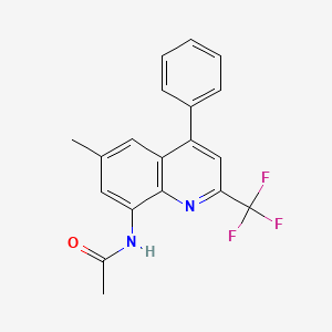 molecular formula C19H15F3N2O B11503869 N-[6-methyl-4-phenyl-2-(trifluoromethyl)quinolin-8-yl]acetamide 