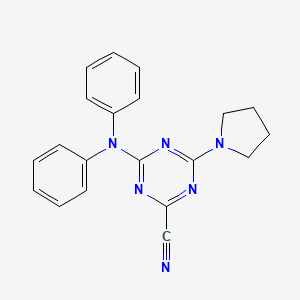 4-(Diphenylamino)-6-(1-pyrrolidinyl)-1,3,5-triazin-2-yl cyanide