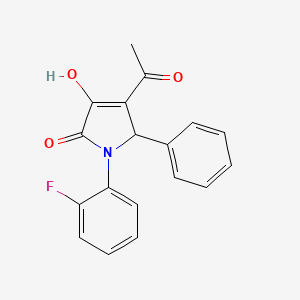 molecular formula C18H14FNO3 B11503901 4-acetyl-1-(2-fluorophenyl)-3-hydroxy-5-phenyl-1,5-dihydro-2H-pyrrol-2-one 