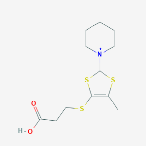 5-[(2-Carboxyethyl)sulfanyl]-4-methyl-2-piperidino-1,3-dithiol-1-ium