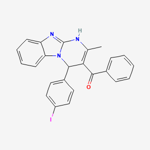 molecular formula C24H18IN3O B11503968 [4-(4-Iodophenyl)-2-methyl-1,4-dihydropyrimido[1,2-a]benzimidazol-3-yl](phenyl)methanone 