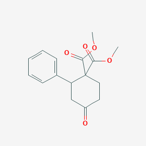 molecular formula C16H18O5 B11503984 Dimethyl 4-oxo-2-phenylcyclohexane-1,1-dicarboxylate 