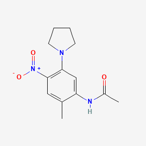 N-[2-methyl-4-nitro-5-(pyrrolidin-1-yl)phenyl]acetamide