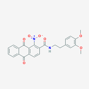 N-[2-(3,4-dimethoxyphenyl)ethyl]-1-nitro-9,10-dioxo-9,10-dihydroanthracene-2-carboxamide