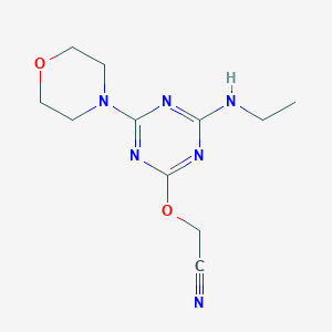 {[4-(Ethylamino)-6-(morpholin-4-yl)-1,3,5-triazin-2-yl]oxy}acetonitrile