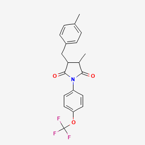 3-Methyl-4-[(4-methylphenyl)methyl]-1-[4-(trifluoromethoxy)phenyl]pyrrolidine-2,5-dione